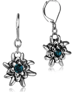 LUISIA® Edelweiß Ohrhänger "Emilia" mit Kristallen von Swarovski® | Montana / Ozeanblau - Ohrringe