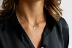 LUISIA® Filigrane Damen Halskette mit Flugzeugen | 925 Silber mit Zirkonia