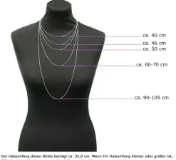 LUISIA® Filigrane Halskette Infinity Ringe | 925 Silber mit Zirkonia