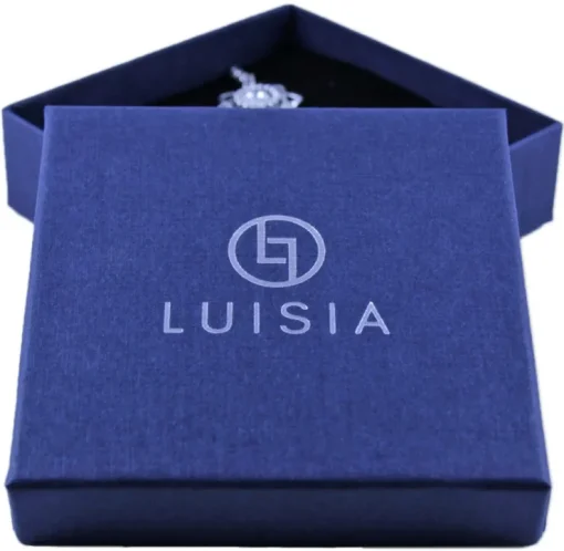 LUISIA® Halskette mit Anhänger "Herz mit Perle" 67115 | 925 Silber (50 cm Länge)