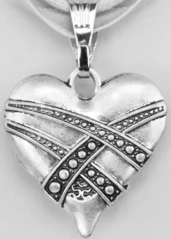 LUISIA® Halskette Paula mit Herzanhänger und Kristall von Swarovski® - Altrosa