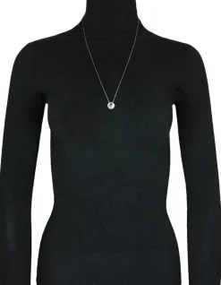 LUISIA® Halskette "Sinja" mit Kristallen von Swarovski® - 14 mm - Silber / Laguna Delite