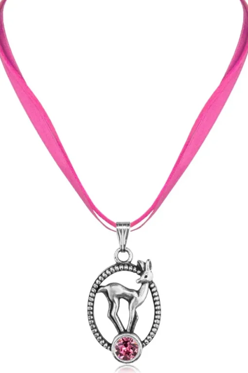 LUISIA® Halskette Valentina Reh mit Kristallen von Swarovski® - Pink