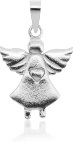 LUISIA® Kettenanhänger Engel Schutzengel mit Herz - 925 Sterling Silber