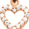 LUISIA® Kettenanhänger Herz mit Zirkonia - 925 Sterling Silber Roségold