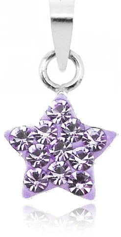 LUISIA® Kettenanhänger Stern mit Kristallen von Swarovski® - 925 Sterling Silber - Flieder
