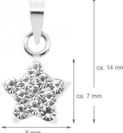 LUISIA® Kettenanhänger Stern mit Kristallen von Swarovski® - 925 Sterling Silber - Rosa