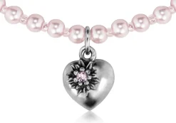 LUISIA® Kinder Perlenkette "Luna" mit Kristallen von Swarovski® | Rosa