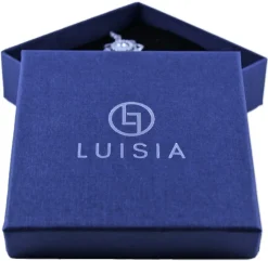 LUISIA Kordelkette Svea mit Herzanhänger und Glückskäfer - Weiß