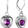 LUISIA® Ohrringe Lisanne Herzanhänger mit Kristallen von Swarovski® - Pink
