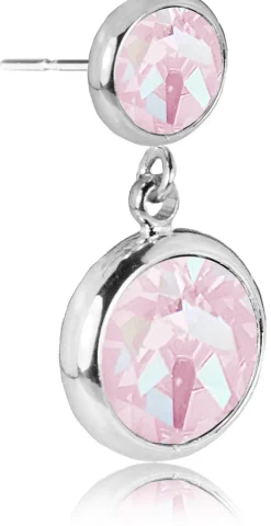 LUISIA® Ohrringe "Fjella" mit zwei Kristallen von Swarovski® - Silber / Lavender Delite