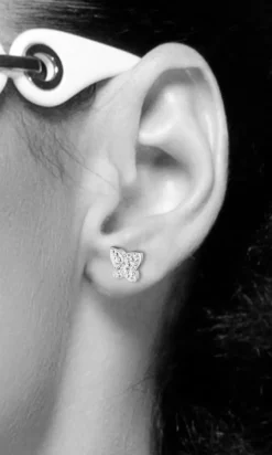 LUISIA® Ohrringe Schmetterling Kristallen von Swarovski® - 925 Sterling Silber - Kristall