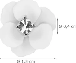 LUISIA® Ohrstecker Nelia mit Blumen - 16 Karat vergoldet Sand