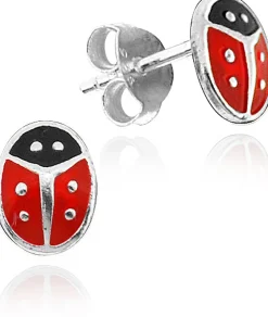 LUISIA® Ohrstecker "Kinder Ohrringe Marienkäfer" 925 Silber