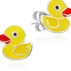 LUISIA® Ohrstecker "Kinder Ohrringe Gelbe Ente" 925 Silber