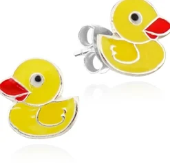 LUISIA® Ohrstecker "Kinder Ohrringe Gelbe Ente" 925 Silber