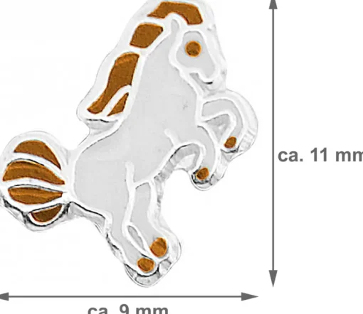 LUISIA® Ohrstecker "Pferd" E-15084 - 925 Sterling Silber