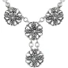 LUISIA® Perlen Halskette mit Edelweiß Blüte und Perle