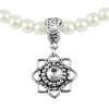 LUISIA Perlencollier Tessa mit Herzblüte - Weiß