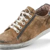 MADDOX Damen Leder Sneaker "Valentina" Trachten Schuhe | Wood Nappato