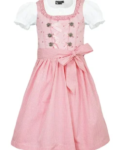 MADDOX Kinder Dirndl "Zillertal" 3-tlg. | Blümchen Rosa Weiß