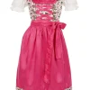 MADDOX Kinder Dirndl "Zermatt" 3-tlg. | Streublümchen Pink Weiß