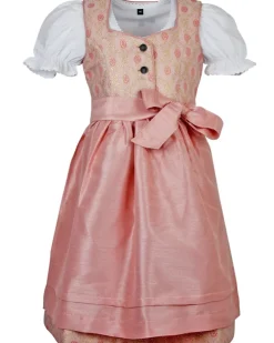 MADDOX Kinder Dirndl "Gabriella" 3-tlg. mit Bluse | Rosa Glitzer