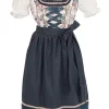 MADDOX Kinder Dirndl "Rosalie" 3-tlg. | Streublümchen Weiß Blau Rosa