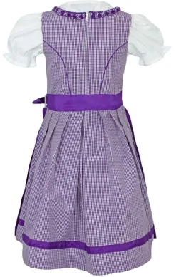 MADDOX Kinder Dirndl "Zillertal" 3-tlg. | Lila Weiß