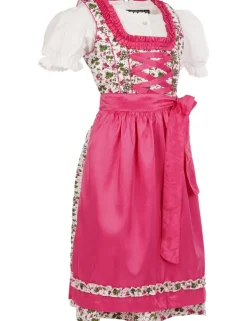 MADDOX Kinder Dirndl "Zermatt" 3-tlg. | Streublümchen Pink Weiß