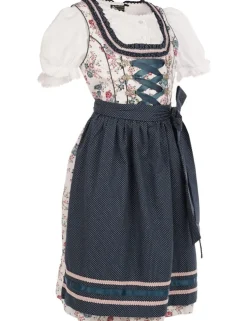 MADDOX Kinder Dirndl "Rosalie" 3-tlg. | Streublümchen Weiß Blau Rosa