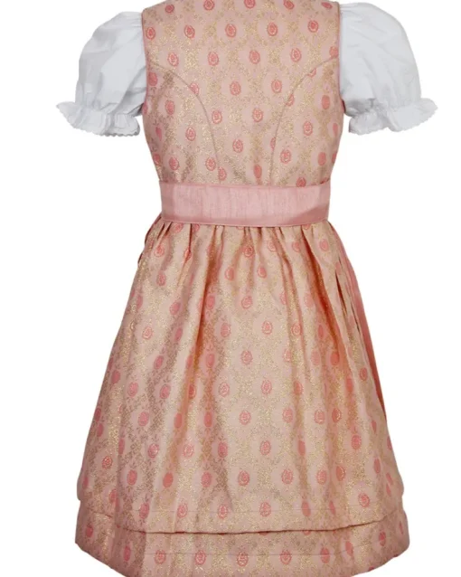 MADDOX Kinder Dirndl "Gabriella" 3-tlg. mit Bluse | Rosa Glitzer