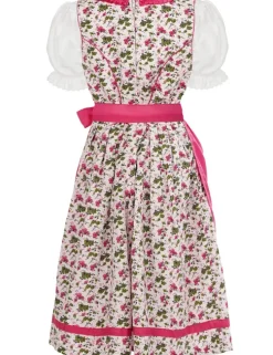 MADDOX Kinder Dirndl "Zermatt" 3-tlg. | Streublümchen Pink Weiß