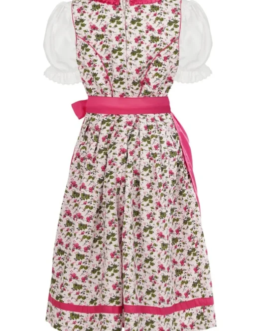 MADDOX Kinder Dirndl "Zermatt" 3-tlg. | Streublümchen Pink Weiß