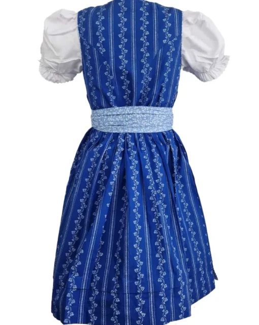 MADDOX Kinder Dirndl "Gabriella" 3-tlg. mit Bluse | Blau Weiß
