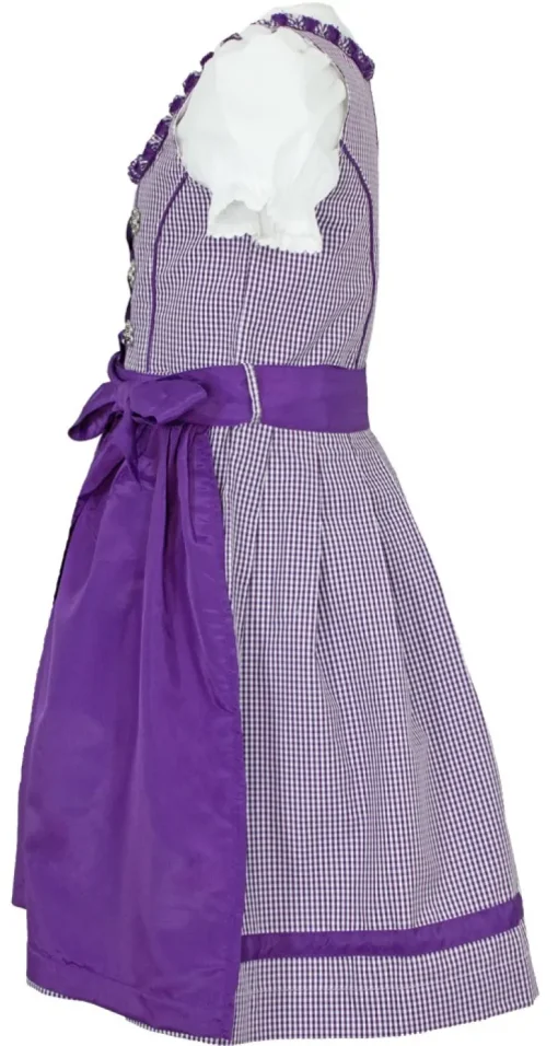 MADDOX Kinder Dirndl "Zillertal" 3-tlg. | Lila Weiß