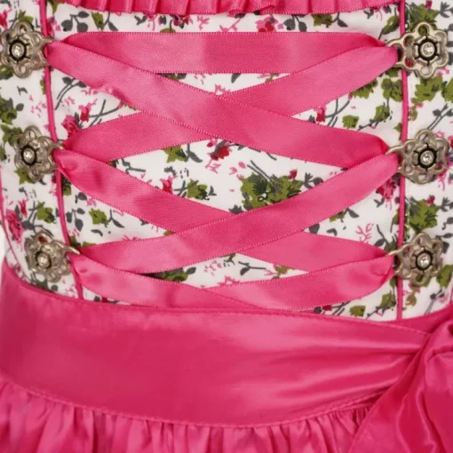 MADDOX Kinder Dirndl "Zermatt" 3-tlg. | Streublümchen Pink Weiß