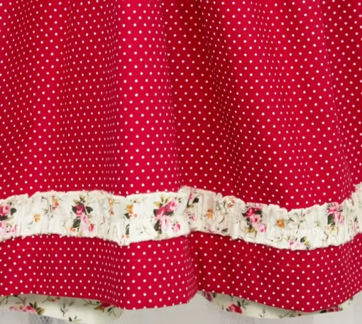 MADDOX Kinder Dirndl "Zermatt" 3-tlg. | Streublümchen Creme Rot