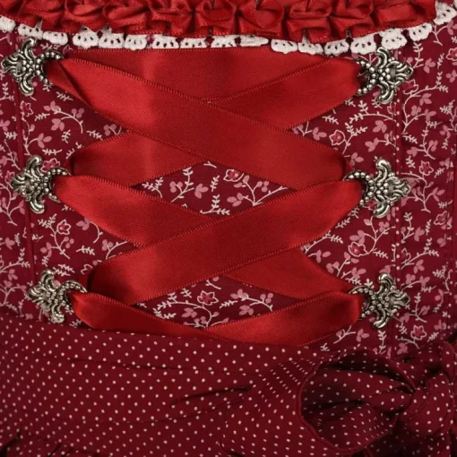 MADDOX Kinder Dirndl "Elisa" 3-tlg. | Streublümchen Rot