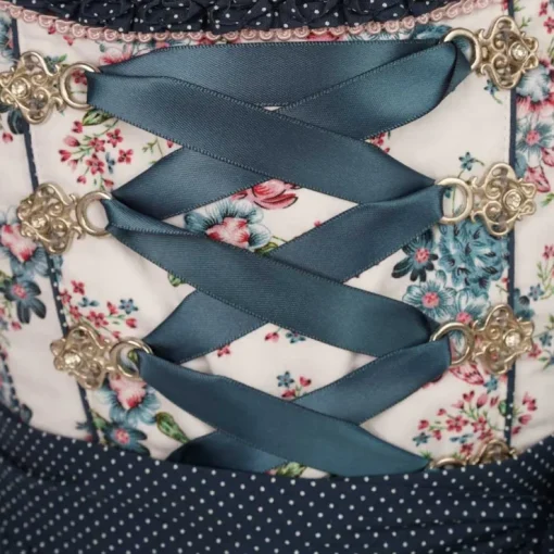 MADDOX Kinder Dirndl "Rosalie" 3-tlg. | Streublümchen Weiß Blau Rosa