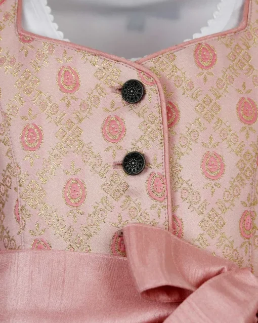 MADDOX Kinder Dirndl "Gabriella" 3-tlg. mit Bluse | Rosa Glitzer