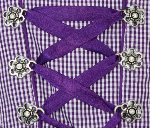 MADDOX Kinder Dirndl "Zillertal" 3-tlg. | Lila Weiß