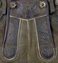 MADDOX Kurze Kinder Lederhose "Rafael" | Antik Nuss