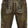 Maddox Kurze Lederhose Hector G - Alt Moor