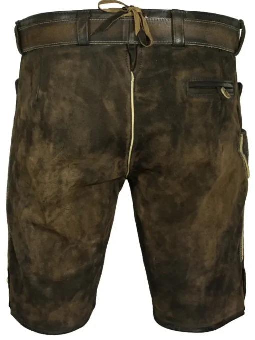 Maddox Kurze Lederhose Hector G - Alt Moor