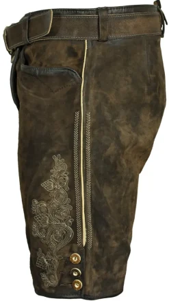 Maddox Kurze Lederhose Hector G - Alt Moor