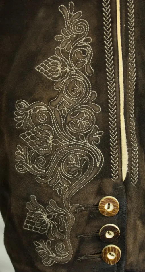 Maddox Kurze Lederhose Hector G - Alt Moor