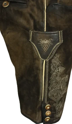 Maddox Kurze Lederhose Hector G - Alt Moor