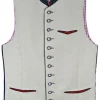 Maddox Leinen Trachten Weste Bogen - Beige