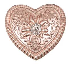 Magnet Brosche Tuchhalter - Roségold Herz Ornament
